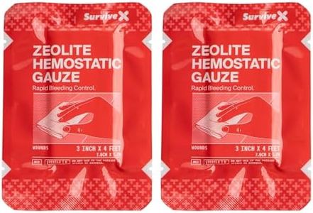 Survivex Hemostatic Gauze - Quick Blood Clotting Gauze for Wounds - Trauma Kit Hemostatic Dressing - 3 in x 4 FT - 2 PCS