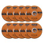 GoYonder 115 x 1.2mm Ultra Thin Stainless Steel Cutting Discs for Angle Grinder,4.5" Cutting Blades for Metal,Stainless Steel Pipes,Steel Cables, and Non-ferrous Metals Pack of 10