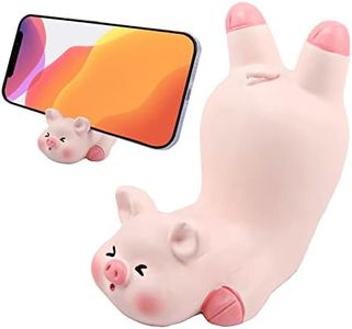 Seninda Cute Phone Holder Lovely Pink Pig Cellphone Stand Desk Business Cards Holder Glasses Holder Desktop Accessories Office Decor (Shape D)