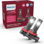 Philips Ultinon Access LED car headlight bulb (Fog H8/H9/H16), ultra-compact direct-fit, 80%, 6.000K, set of 2