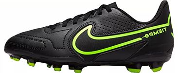 Nike unisex-child Tiempo Legend 9 Club Multi Ground Soccer Cleat, Black/Volt1, 6 Big Kid