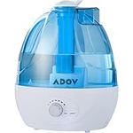 ADOV Humidifier, 2.5L Cool Mist Humidifier for Bedroom Home Baby Room with 360° Nozzle, Waterless Auto Shut-off, Up to 30 Hours 28db Whisper Quiet Air Humidifiers for Office, Plants, Living Room, Yoga