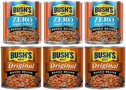 Bush's Best Baked Beans, Variety Pack, Zero Sugar Baked Beans (16oz), & Original Baked Beans (16oz) (3 of each)