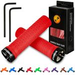 Rossivan Professional Bike Handlebar Grips,Mountain Bike Grips with Soft and Comfortable Anti-slip Rubber,Single Lock-on MTB Grips- Conquer Every Ride