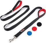 Primal Pet Gear Dog Leash 2.4m (8ft) Long -Traffic Padded Two Handle - Heavy Duty - Double Handles Lead for Control Safety Training - Leashes for Large Dogs or Medium Dogs - Dual Handles Leads,Black