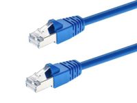 Monoprice 30-Feet 24AWG Cat6a 500MHz STP Ethernet Bare Copper Network Cable, Blue (108603)