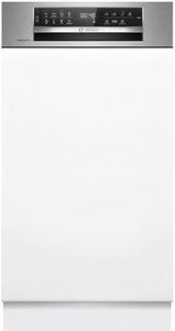 Bosch Serie 6, Teilintegrierter Geschirrspüler, 45 cm, Edelstahl, SPI6EMS17E