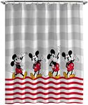 Jay Franco Disney Mickey Mouse Hello There Shower Curtain & Easy Care Fabric Kids Bath Curtain (Official Disney Product)