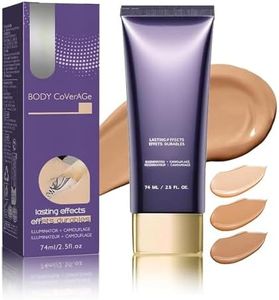 Body Coverage Cream Waterproof Full Coverage Leg & Body Concealer – Tattoo Cover Up Makeup Waterproof, Long‑Lasting Skin Perfector 2.5oz (Dark)