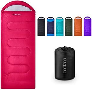 Coolzon Saco de Dormir Adulto para 3-4 Estaciones, Impermeable Ultraligero Saco de Dormir Niños Acampada Portátil para Acampar Senderismo Senderismo Viaje al Aire Libre,Rojo