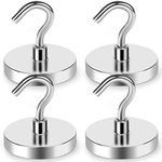 LOVIMAG Magnetic Hooks Heavy Duty, 110 lb Strong Magnetic Hooks for Cruise Cabins, Strong Magnets with Hooks for Hanging, Toolbox, Cruise Ship Essentials, Locker，Office and Kitchen etc- 4 Pack