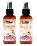 WUNDAPETS 2X JOHNSONS VETERINARY CALMING SPRAY PET CAT DOG VALERIAN ANXIETY SOOTHING 150ML