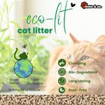 Bravo & Co. EcoLit Bamboo Cat Litter 5kg | Chemical-Free, Eco-Friendly & Sustainable | Odor Elimination & High Absorption | Dust-Free Litter for Multiple Cats | Comfortable & Easy Cleanup