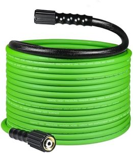 YAMATIC Upgraded Pressure Washer Hose 50 FT 3400 PSI, 1/4" Wear & Kink Resistant Power Washer Hose with Heat Protect Sleeve, Durable Replacement Hose for Uberflex Flexzilla Ryobi