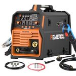 FEMEROL 250A MIG Welder,6 in 1 Gas MIG/Gasless Flux Core/Stick/Lift TIG/Spot Welding/Spool Gun Compatible Aluminum Welding Machine Large LED Display 110V/220V Multi Process Welder
