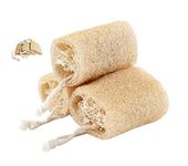 Natural Shower Loofah Sponge, Organic Loofah, Loofah Body Brush Natural Mesh Sponge Exfoliating Body Scruber for Removing Body Stains and Skin Deep Oil, Unclog Pores 3 pcs