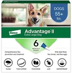 Advantage II XL Dog Vet-Recommended Flea Treatment & Prevention | Dogs Over 55 lbs. | 6-Month Supply