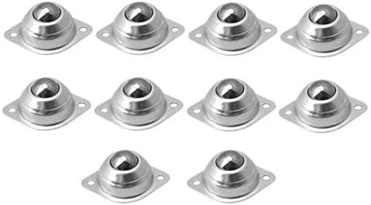 HUIDYSM 10Pcs 3CM Dia Carbon Steel -15A Ball Transfer Unit Ball Bearing Conveyor Roller Ball Transmission Tool,silver