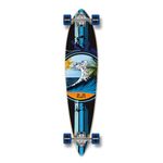 YOCAHER Punked Graphic Pintail Complete Longboard Skateboard, Wave, 40 x 9-Inch