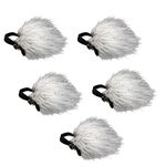 Movo WS10n Universal Furry Outdoor Microphone Windscreen Muff for All Lavalier Microphones Including Movo, Shure, Rode, Sony, Audio-Technica & More! (5 PACK)