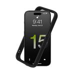 RHINOSHIELD Bumper Case Compatible with [iPhone 15 Pro Max] | CrashGuard - Shock Absorbent Slim Design Protective Cover 3.5M / 11ft Drop Protection - Black