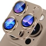 Suoman for iPhone 16 Pro Max Camera Lens Protector /16 Pro Camera Lens Protector,[Unobstructed Flash] [3-in-1 lens cover] Metal Frosted Camera Lens Protector for 16 Pro/16 Pro Max - Desert Titanium