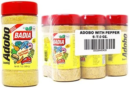 Badia Adobo With Pepper, 7 Ounce (Pack of 6)