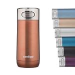 Contigo Luxe Autoseal Travel Mug, Stainless Steel Thermal Mug, Vacuum Flask, Leakproof Tumbler, dishwasher safe, Coffee Mug with BPA Free Easy-Clean Lid, White Zinfandel, 360 ml