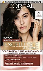 L’ORÉAL PARIS - Coloration Cheveux Cheveux Permanente - Sans Ammoniaque - Couvre 100% des Cheveux Blancs - Excellence Crème Universal Nudes - Nuance : Brun Universel (2)