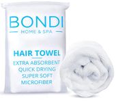 Bondi SPA Microfiber Hair Towel – Dries Hair 50% Faster – Perfect for Curly Hair & Anti-Frizz – Super Absorbent & Soft - XL (Rectangle) 42 x 22 inches