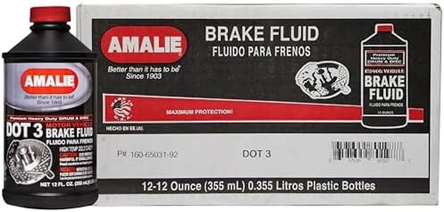 AMALIE Dot 3 Brake Fluid (160-65031-92) 12 Ounce Bottle, Pack of 12