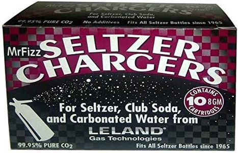 Leland Soda Chargers Seltzer Chargers Co2, 40 Count,Silver