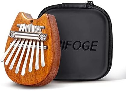 MIFOGE Mini Kalimba Thumb Piano 8Keys Wooden,Exquisite Finger Piano with Lanyard Waterproof Protective Box,Musical Instrument,Gift for Toddler Kid Child Valentines Adult Beginners