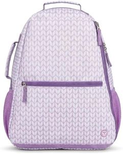 Thorza Tennis Backpack for Women (Purple) – Lightweight Tennis Racket Bag Includes Hook and Stores 2 Rackets, Balls, and Sports Gear – Backpack Only.