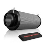 SPIDER FARMER 4 Inch Carbon Filter for Grow Tent, Air Carbon Filter with Premium Australia Virgin Charcoal for Grow Tent Fan, Grow Tents, Air Filtration, Hydroponics