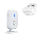 Wireless PIR Motion Sensor Detector Security Alarm Chime, Shop Store Office Home Front Door Entry Welcome Doorbell, Mailbox Alert, Garage Driveway Alarm, with Night Light