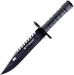 Smith & Wesson SW3B 12.8in S.S. Fixed Blade Knife with 7.8in Bowie Blade with Notched Spine and Nylon Fiber Handle for Outdoor, Tactical, Survival and EDC