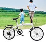 RANZIX Folding Bike - 20 Inch 7 Speed Folding Bicycle,Lightweight Alloy Folding City Bike Bicycle,Adult Folding Bike Double V-brake Front Rear Brake