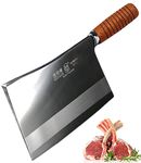 SELECT MASTER Super Heavy Duty Meat Cleaver- 8'' Butcher Knife Chinese Chef Knife- Thick Blade for Meat - Stainless Steel for Kitchen Hotel Restaurant