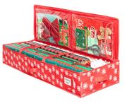 Wrapping Paper Storage Container – Fits up to 27 Rolls 1 3/8” Diam. - Underbed Gift Wrap Organizer Bags, Wrapping Paper Rolls, Ribbon, and Bows - Under Bed- Durable Material 600D - Up to 40” Rolls