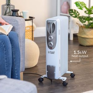 Russell Hobbs 1500W Oil-Filled Radiator Heater – Portable Electric