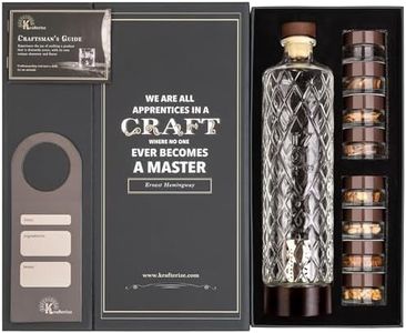 Krafterize DIY Whiskey Gifts for Men - Whiskey Infusion Kit & Whiskey Decanter Set with Botanicals & Wood Chips - Bourbon Decanter & Bourbon Gifts for Men Who Have Everything