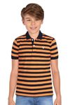 Allen Solly Boy's Regular Fit T-Shirt (ABKPERGFL01062_Orange + Navy