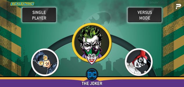 Scalextric Batman vs Joker Slot Car Racing Set – Includes Track & Cars