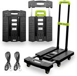 LoadIt 225kg Capacity Heavy Duty Platform Trolley Extendable - Folding Flatbed Dolly Cart with Wheels - Professional Moving Equipment for Heavy Items - Industrial Hand Truck for Warehouse & Delivery