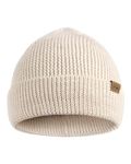 DANISH ENDURANCE Beanie Hat for Autumn, Winter, Fisherman Beanie, Unisex, Thermal, Merino Wool White