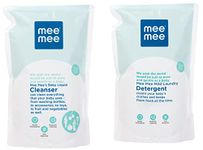 Mee Mee Anti-Bacterial Baby Liquid Cleanser (1.2L) & Mild Baby Liquid Laundry Detergent Refill Pack, 1.2L Combo