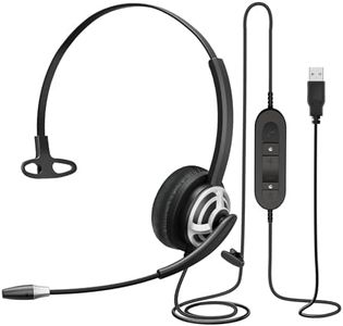 MAIRDI USB Headset with Microphone for PC, Computer Headset with Mic Noise Canceling for Laptop Teams Zoom Office Call Center Voip Telephone Calls, Dictation Headset for Dragon Naturelly Speaking