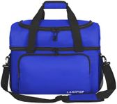 LARIPOP Bowling Ball Bag 2 Ball Bowling Bag with Double Ball Holder - Fits Bowling Shoes Up to Mens Size 16 and Accessories,TR Blue