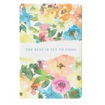 LAURET BLANC 12 Months Floral Undated Notebook Planner, 12 Monthly Spreads, 52 Weekly Spreads, Habit Tracker, Utility Pages, Paperback (The Best Is Yet To Come)